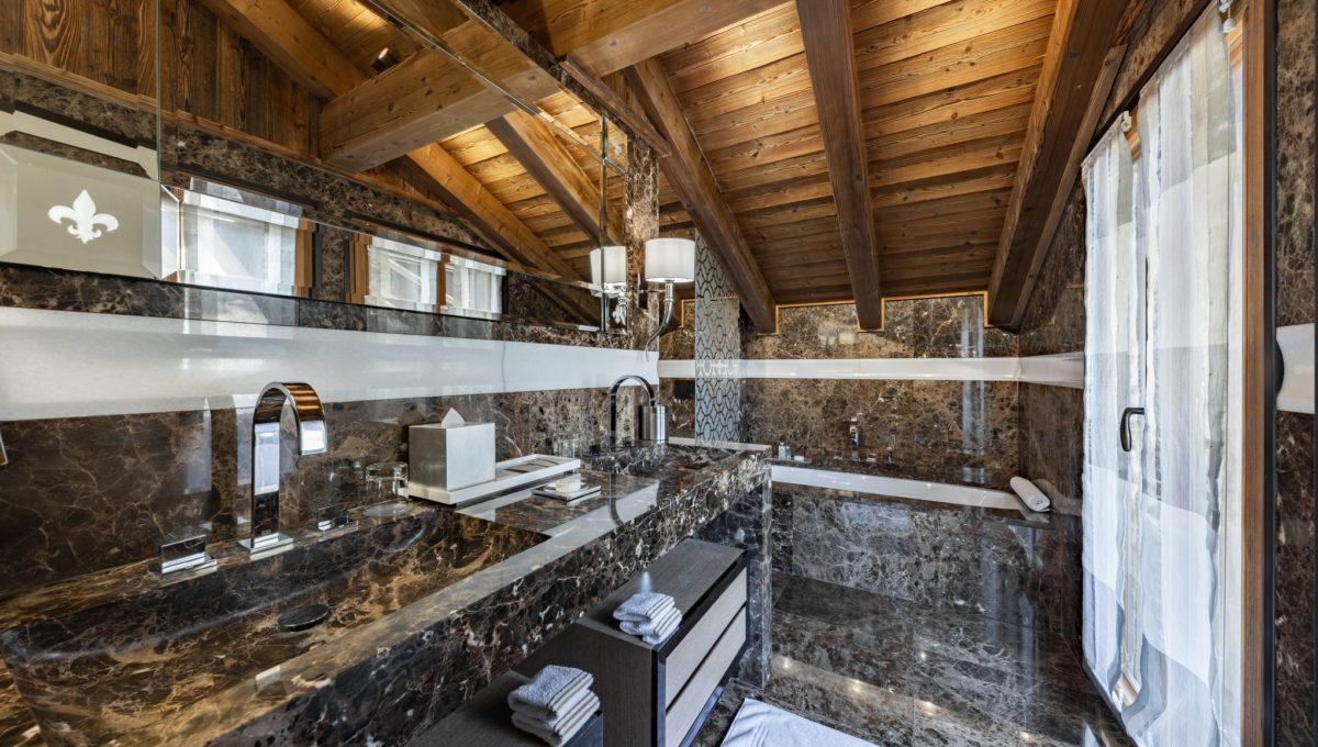 Marbled Bathroom, Two Bedroom Residence, Ultima Gstaad